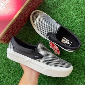 Vans Classic Slip On Sparkle Checkerboard